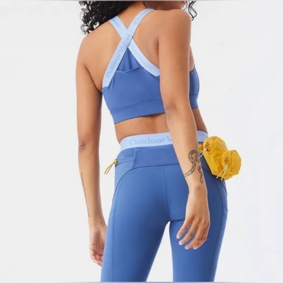 *NWT* Outdoor Voices OV Snacks Bra Denim/Sky Blue Pocket Size XS - Picture 5 of 7